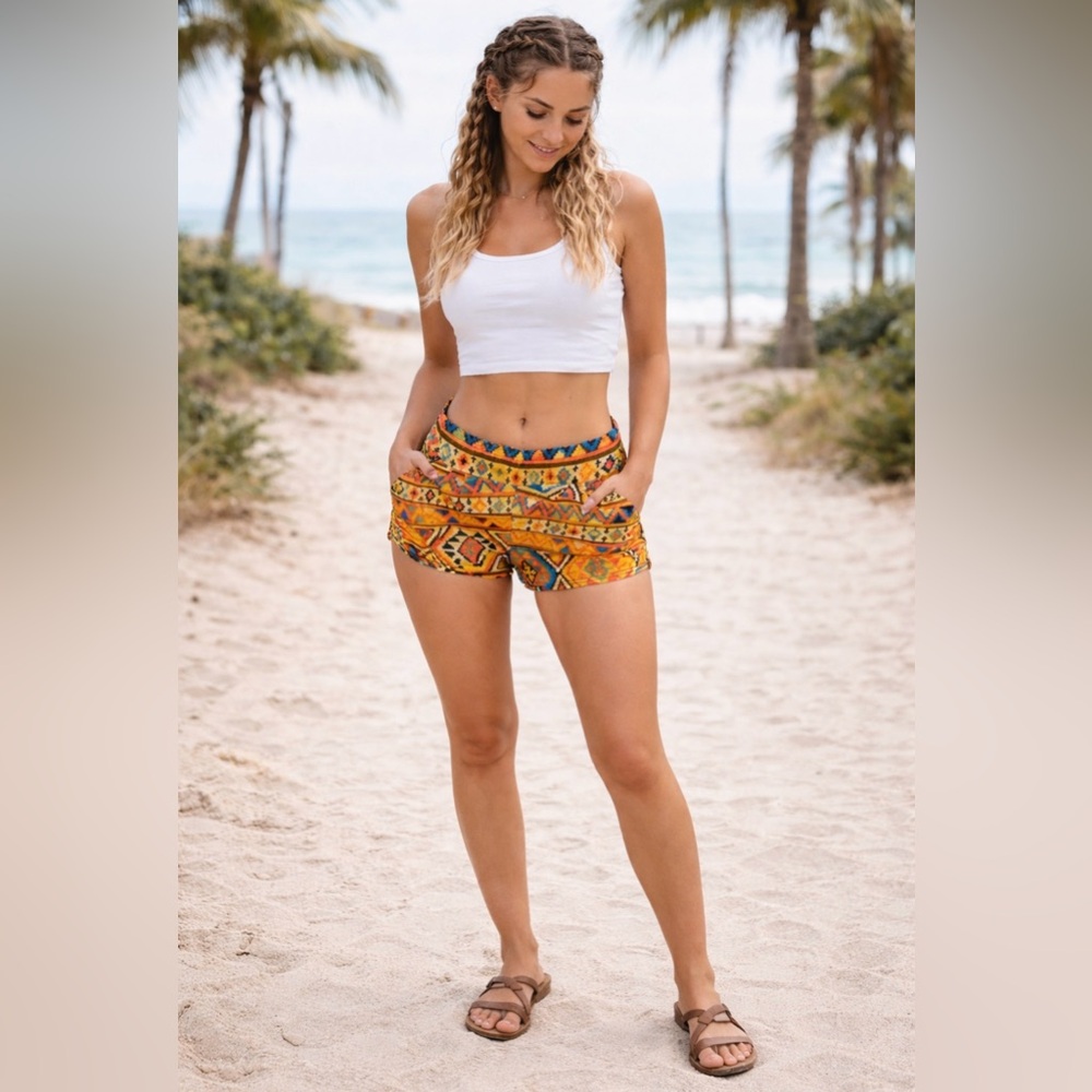 Ghana Multicolor Patterned Shorts